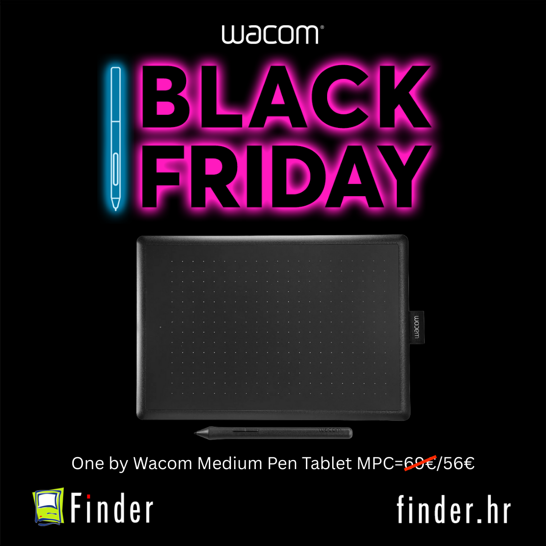 One by Wacom Medium Pen Tablet - CRNI PETAK